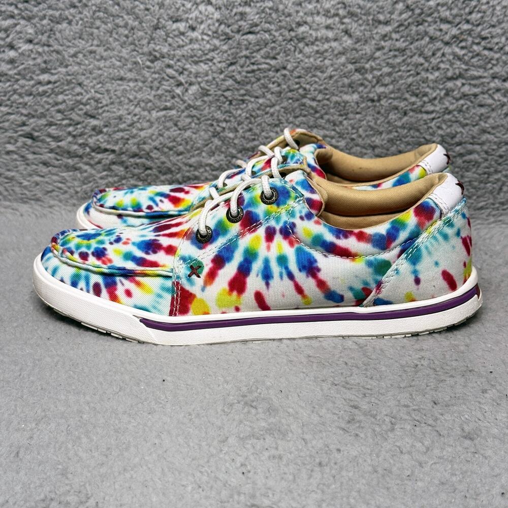 Twisted X Kicks Womens Size 5.5 Sneakers Shoes Multi Tie-Dye Moc Toe WCA0037 - Picture 3 of 9